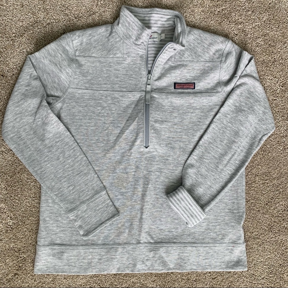 Vineyard Vines Cotton Shep Shirt - Gray Stripe - S